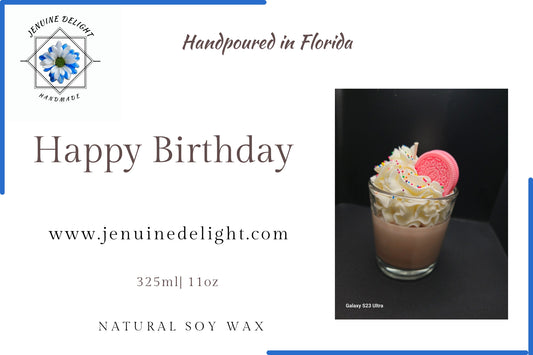 Happy Birthday 10 ozs soy candle