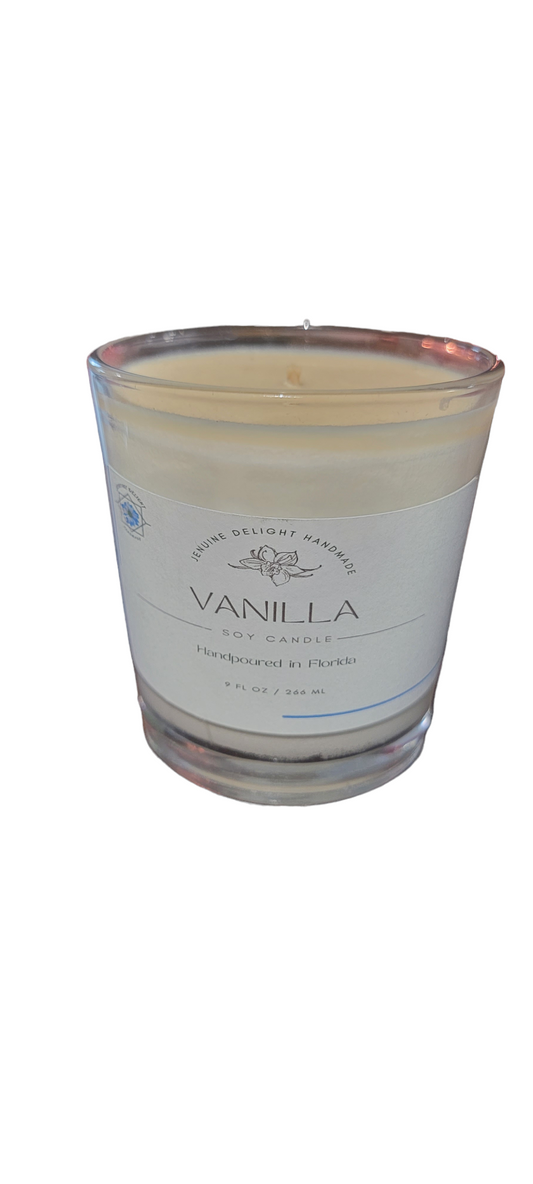 Vanilla  soy candle 9 ozs